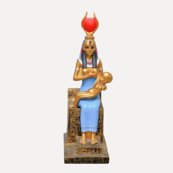 ISIS, queen ISIS, Horus, ISIS breastfeeding Horus, pharaonic, statues